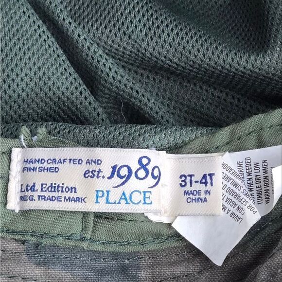 Toddler Boy Green Camo Boonie Camouflage Bucket Hat 3T 4T Cotton Explorer Sun - Picture 5 of 7